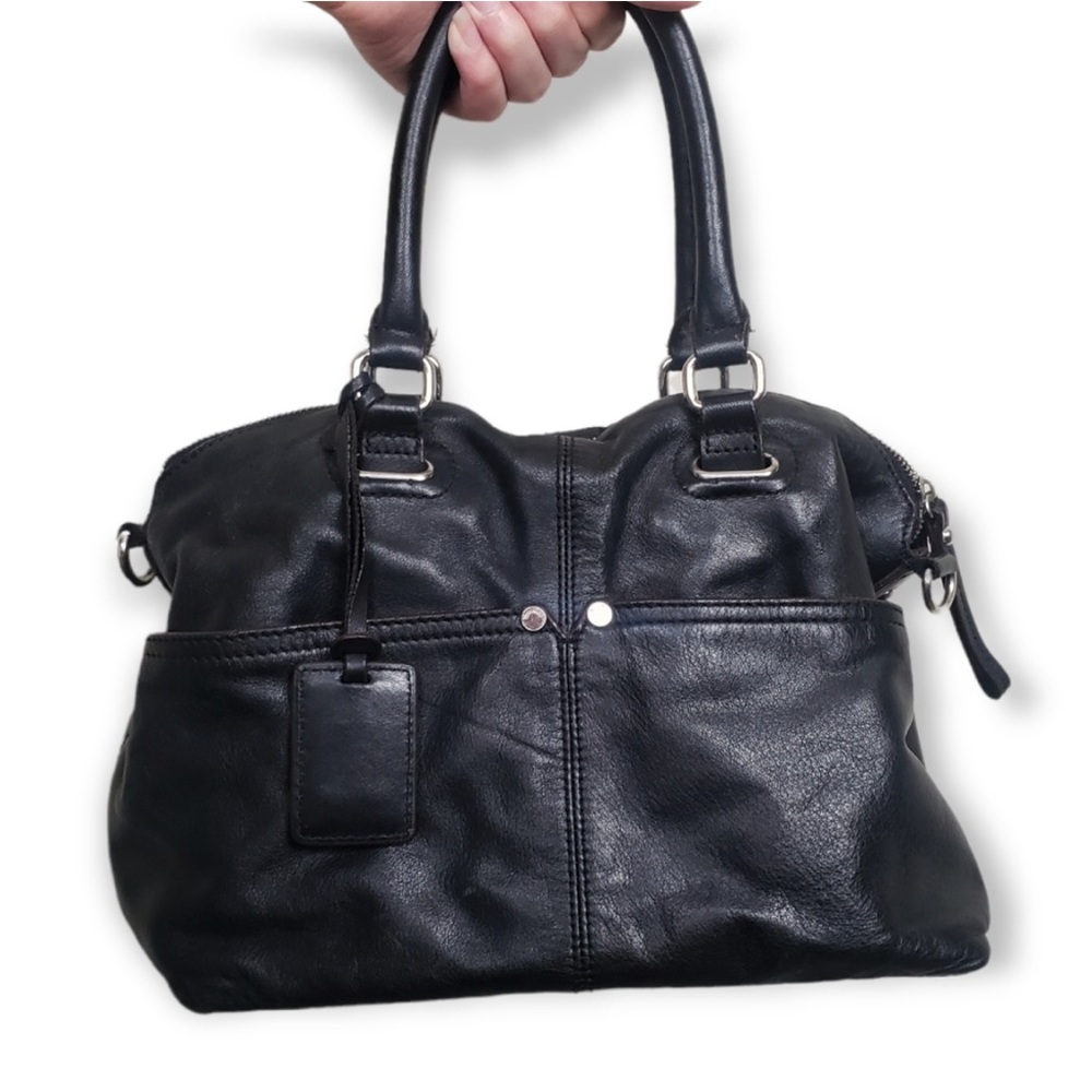 Tignanello Black Leather Handbag